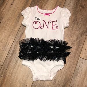 I’m One Ruffled Onesie - EUC